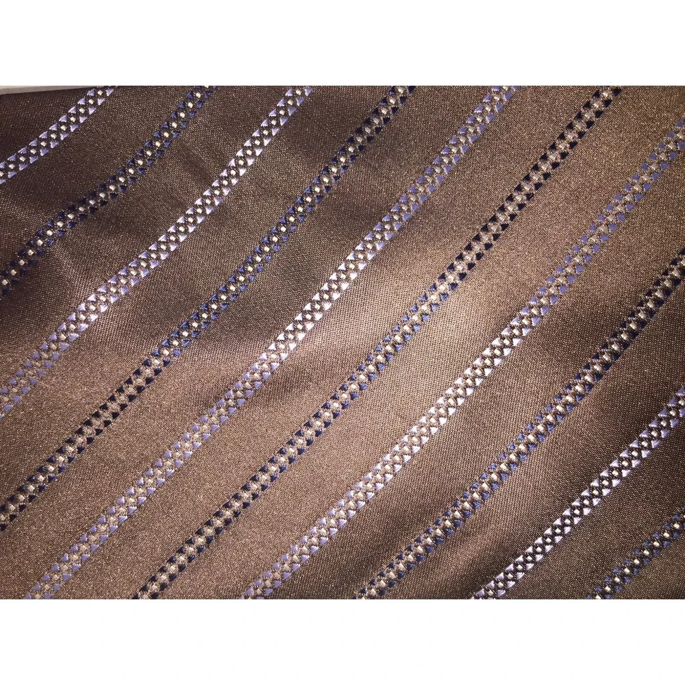 NOS Calvin Klein Brown Striped Silk‎ Neck Tie 58